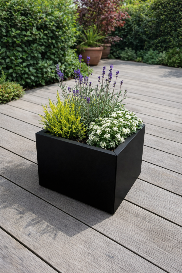 Sapphire Plantekasse str. S – m/hjul og plastindsats